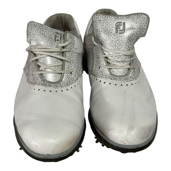 FootJoy Emerge Women's Golf Shoes Size 6.5 White Silver Saddle Classic Comfort - Picture 4 of 7